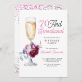 Invitation 70 Et Sensational Birthday Party (Devant / Derrière)