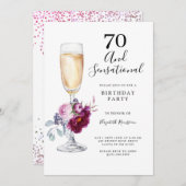 Invitation 70 Et Sensational Birthday Party (Devant / Derrière)