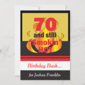 Invitation 70 et toujours fumé chaud | 70e anniversaire (Devant)