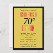 Invitation 70 et toujours fumé chaud | 70e anniversaire (Dos)