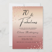 Invitation 70 Fabuleux Rose Parties scintillant or Diamond An (Devant)