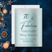 Invitation 70 Fabuleux Turquoise Parties scintillant Diamond 