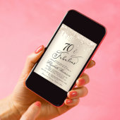 Invitation 70 Fabulous Gold Parties scintillant 70e fête d'an