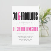 Invitation 70 & Fabulux Typographie Moderne Gras 70e Annivers (Debout devant)