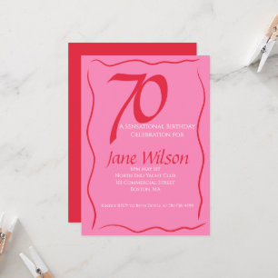 Invitation 70 & Sensationnel Anniversaire Rose et Safran