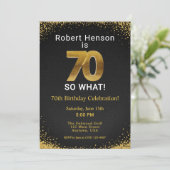 Invitation 70 So What! Black Gold 70th Birthday (Debout devant)