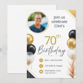 Invitation 70e anniversaire (Devant / Derrière)