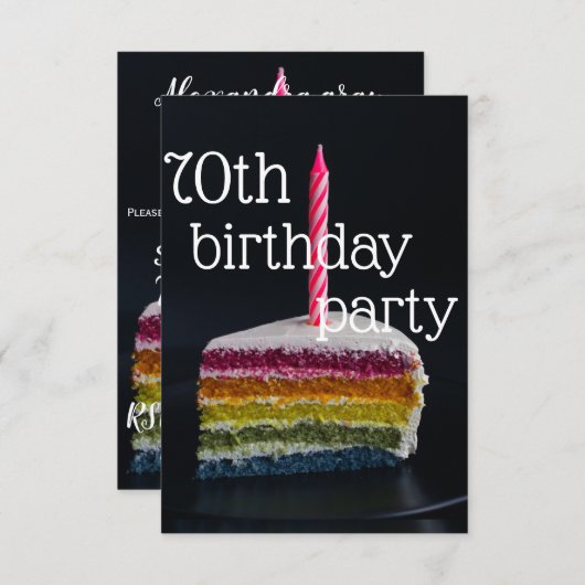Invitation 70e anniversaire (Devant / Derrière)
