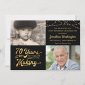 Invitation 70e anniversaire 2 Photos 70 ans dans la fabricati (Devant)