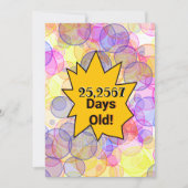 Invitation 70e anniversaire âge de badge en jours (Devant)