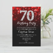 Invitation 70e anniversaire - Argent noir rouge (Debout devant)