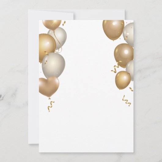 Invitation 70e anniversaire Ballons de Parties scintillant bl (Dos)