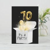 Invitation 70e anniversaire Ballons d'or en boîte blanche (Debout devant)