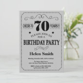 Invitation 70e anniversaire Black and Silver Grey (Debout devant)