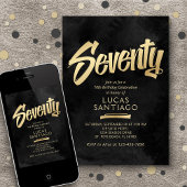 Invitation 70e anniversaire Black Gold