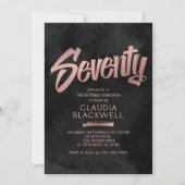 Invitation 70e anniversaire Black Rose Gold (Devant)