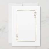 Invitation 70e anniversaire Blanc avec Gold Frame Party (Dos)