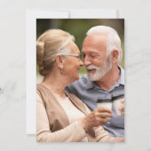 Invitation 70e anniversaire Cardiaque Script photo florale (Dos)