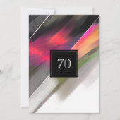 Invitation 70e anniversaire Célébration peinture Abstraite (Devant)