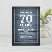 Invitation 70e anniversaire Country Wood Party (Debout devant)