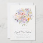 Invitation 70e anniversaire de fête aquarelle Bouquet floral (Devant)