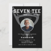 Invitation 70e anniversaire de fête Photo Modern Golf Black (Devant)