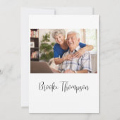 Invitation 70e anniversaire de fête Photo Soixante-dix ans (Dos)