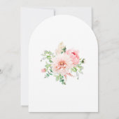 Invitation 70e Anniversaire de fête Pony rose Arc floral (Dos)