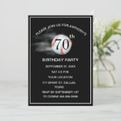 Invitation 70e anniversaire de la fête Baseball Black Papa Sp (Debout devant)