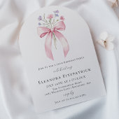 Invitation 70e Anniversaire de la fête de la Bow rose Fleur s