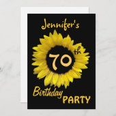 Invitation 70e anniversaire de la fête du soleil jaune (Devant / Derrière)