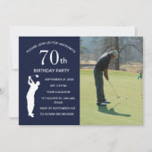 Invitation 70e anniversaire de la fête Golfer Blue Park Golf  (Devant)