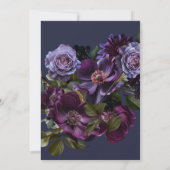 Invitation 70e anniversaire de la fête Photo Moody Purple Flo (Dos)