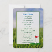 Invitation 70e anniversaire de la fête Thème de golf (Dos)