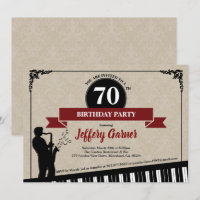 70e anniversaire de la fête Thème de musique jazz