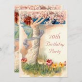 Invitation 70e anniversaire de la floraison Vintage (Devant / Derrière)