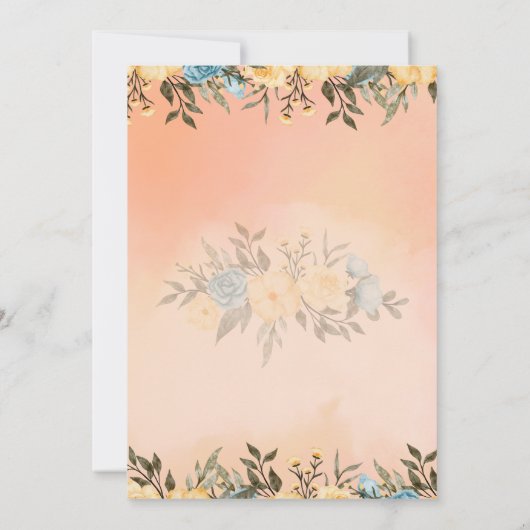 Invitation 70e anniversaire de l'aquarelle de bois de feuilla (Dos)