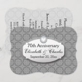 Invitation 70e anniversaire de mariage Anniversaire de mariag (Devant / Derrière)