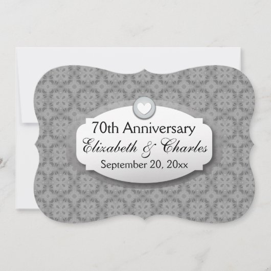 Invitation 70e anniversaire de mariage Anniversaire de mariag (Devant)