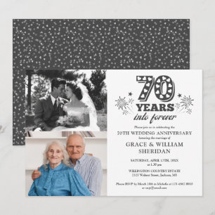 Invitation 70e anniversaire de mariage pour toujours 2 Photo
