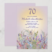Invitation 70e anniversaire des femmes fleurs sauvages Sun Pu (Devant / Derrière)