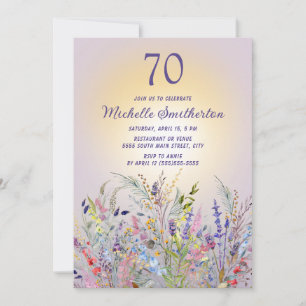 Invitation 70e anniversaire des femmes fleurs sauvages Sun Pu