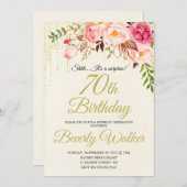 Invitation 70e anniversaire des femmes surprises (Devant / Derrière)