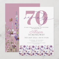 70e anniversaire des papillons féminins pourpres f
