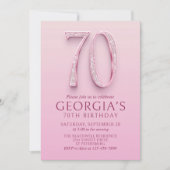 Invitation 70e anniversaire Diamants roses (Devant)