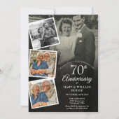 Invitation 70e anniversaire du Mariage 5 photo Collage (Devant)