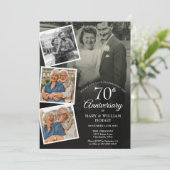 Invitation 70e anniversaire du Mariage 5 photo Collage (Debout devant)
