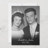 Invitation 70e anniversaire du Mariage Floral Green Photo (Dos)