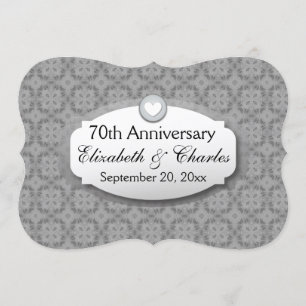 Invitation 70e anniversaire du Mariage Platinum Z03
