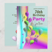 Invitation 70e anniversaire du mur de ballons (Devant / Derrière)